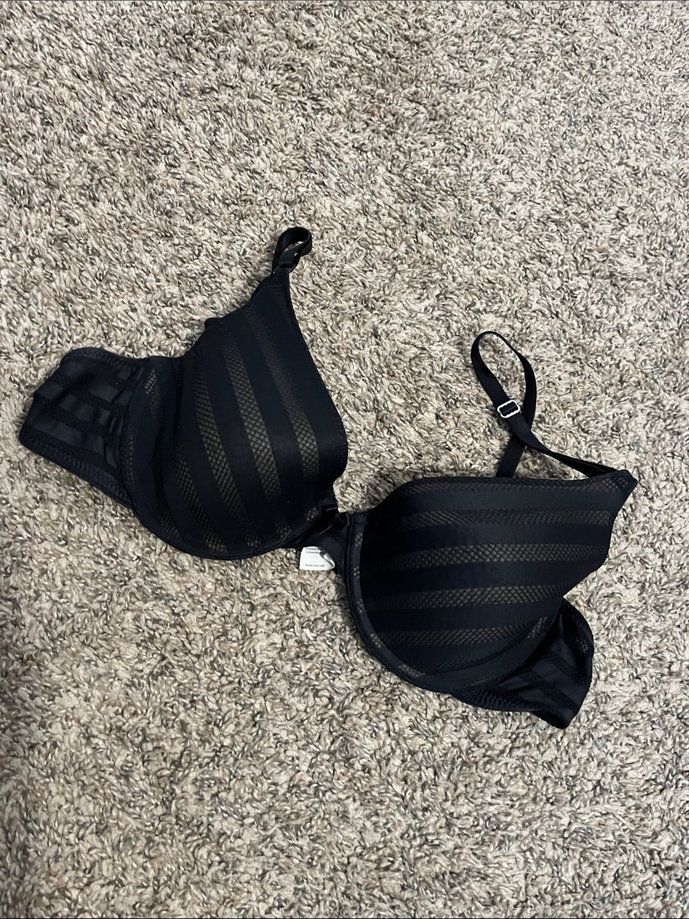 Everyday Smooth Black Striped T-Shirt Bra